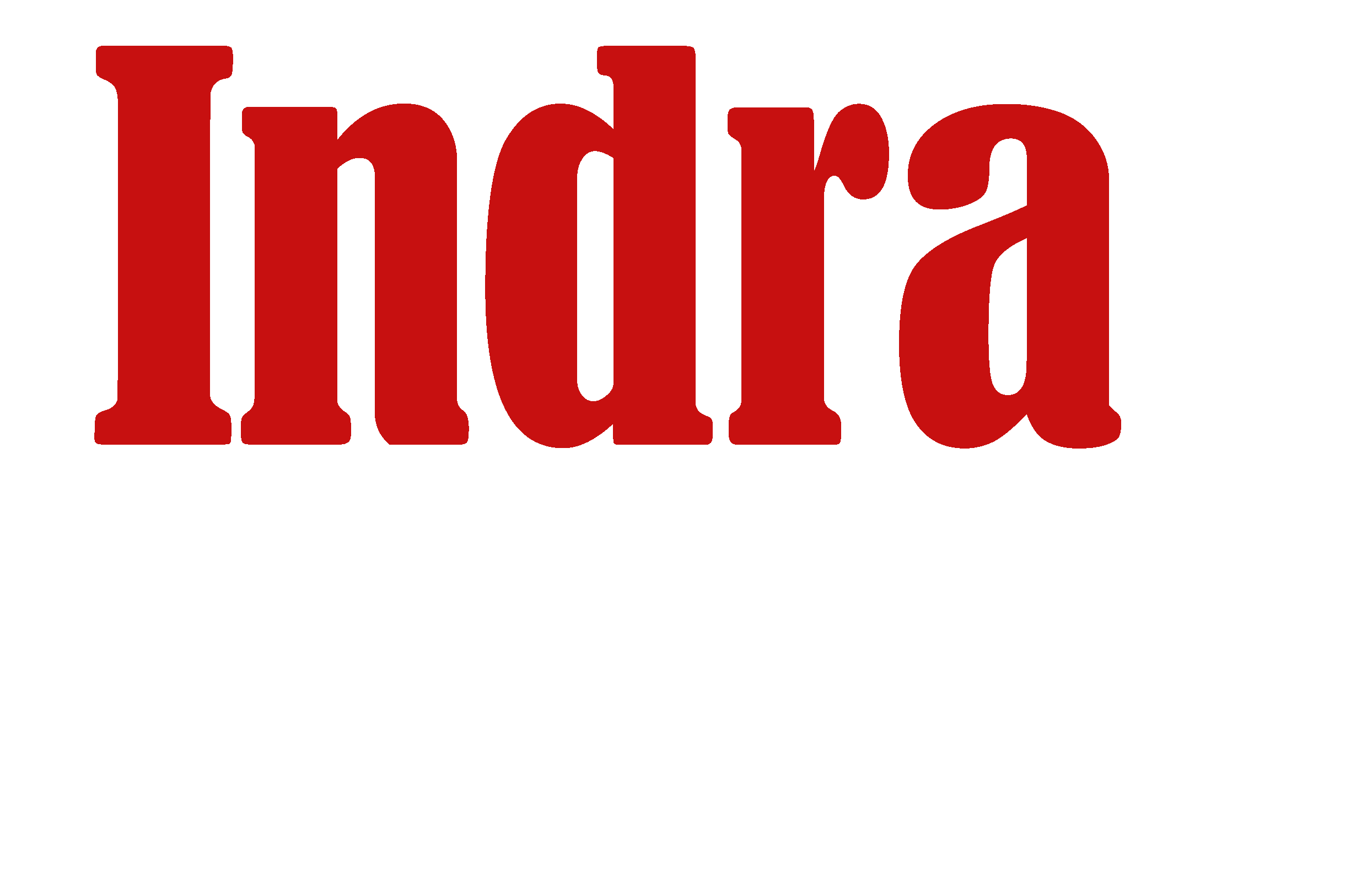 indra gallery red logo White